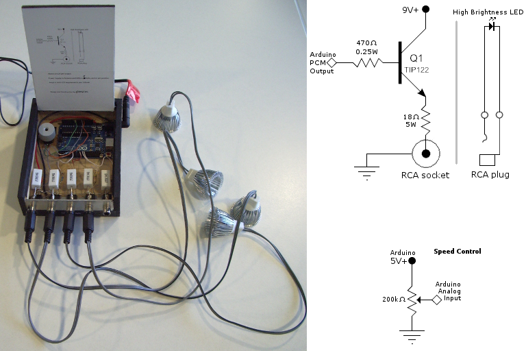 LED switching transistor circuit