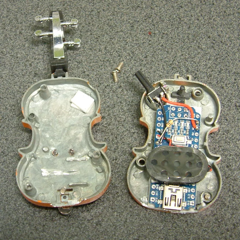 Exploded view of 'violin'